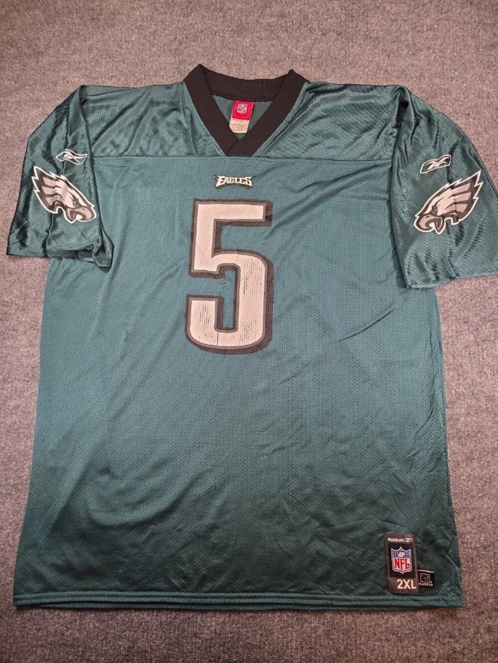 Reebok Mens Multicolor Philadelphia Eagles Donovan McNabb 5 NFL Jersey Size 2XL